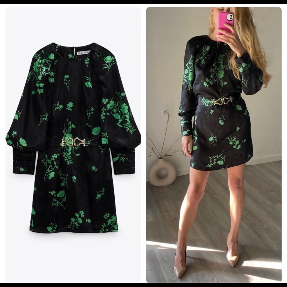 ZARA PRINTED DRESS NWT - Picture 8 of 14